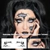 4 Pcs Halloween Eyeliner Stickers Face Tattoos Scary Spider Skull Bat Witch Eye Shadow Black Makeup for Women Party Decorations (Black Style2)