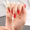 Fcozpjk 200PCS Pointed Tip Cotton Swabs, Precision Tip Cotton Swabs with Wooden Sticks, Double Side Cotton Buds for Makeup, Personal Care, Nail Polish Clean Up Tool, Nail Polish Corrector Swabs