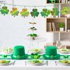 JarThenaAMCS 60Pcs St. Patrick's Day Shamrock Scratch Art Set Green Clover Scratch Paper with Ribbon Wooden Stylus Stick 3 Colors Scratch Off Paper for DIY Craft Irish Party Supplies