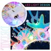 JEAIRTS Light Up Shell Headband Glowing Starfish Hair Band Led Pearl Mermaid Costume Hair Accessories for Women