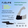 FJZLIFE Compression Recovery Elbow Sleeve &Neoprene Elbow Support/Brace. Protect Elbow During Workouts Weightlifting, Power Lifting and Cross Training, for Relief of Golfers and Tennis Elbow.
