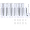 Lip Gloss Tubes with Wand Empty, 10 Pack 5ml Transparent Lip Gloss Containers, Clear Crystal Lip Gloss Tubes with Rubber Stoppers for DIY Lip Gloss
