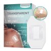 Dimora Transparent Film Dressing with Pad 50 Pack, 2.3"x2.7" Waterproof Adhesive Bandages Post Surgical Wound Cover Barrier Film