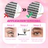 Cluster Lashes D Curl Lash Clusters 240 Pcs Lash Extension Clusters Individual Lashes Soft DIY Eyelash Extensions Mixed Tray Eyelash Clusters Natural Look (50D-0.07D, 12-18mm)