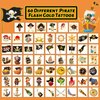 winthrop 240 Pcs Bulk Pirate Glitter Temporary Tattoos for Kids, Flash Gold Individually Wrapped Waterproof Safety Tattoos, Best Choice for Pirate Party Favors, 60 Different Designs Pirate Ships