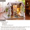 TuKIIE DIY Miniature Dollhouse Kit, 1:24 Scale Wooden Mini Christmas Doll House Accessories with Furniture for Kids Teens Adults(Happy Times)