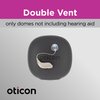 Oticon MiniFit Bass Double Vent 6mm = 0.24 inches - Small 10 Domes, Genuine OEM Denmark Replacements, Oticon Hearing Aid Domes Compatible with Oticon Bernafon Sonic Hearing Aids -1 Pack/10 Domes Total