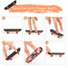 Skylety 31 Pieces Mini Finger Toys Set for Boy Girl Includes 6 Finger Skateboards, 4 Finger Bikes, 2 Mini Scooters 4 Swing Board 8 Matched Wheels 7 Tool Accessories Educational Toy Party Favor (Cool)