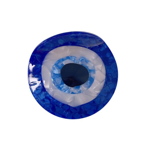 Funny Blue Circle Eye Hair Clip,Acetate Claw Clips,Big Hair Clips for Women,Fashion Hair Clips for Girl