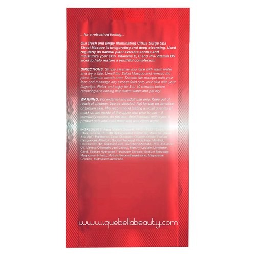 que bella B07GNRPP7T Illuminating Sheet Mask - Citrus Surge