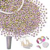 2000PCS SS20/5mm Crystal Rhinestones (Crystal AB), Bedazzling Flatback Glass Rhinestones for Crafting DIY Nail Art Makeup Decoration, Gems Diomand Charms for Tumbler Shoes Clothing Mug