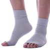 Doc Miller Ankle Compression Sleeve - Heel Brace for Heel Pain - Plantar Fasciitis Foot Wrap for Ankle Support and Neuropathy Relief - 1 Pair Grey Plantar Fasciitis Wrap - Medium Size
