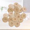 Wooden Craft Wheels Rc Cars Tiny Cars 50pcs Treaded Wooden Wheel Axle Hole Natural Wooden Crafts Accessories for Arts Crafts DIY Home Decor Wood Working Pegboards Rc Car