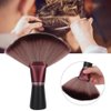 Broken Hair Brush, Fan Shape Soft Hairdressing Brush Hair Cutting Broken Hair Sweep Brush Neck Sweep Tool Salon Accessory for Professional Hair Salon and Barber Shop Use