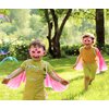 Creatoy Bird Wings Costume for Kids Toddler Dress Up Costumes Hawk Owl Peacock Birthday Party Halloween Favors Gifts (Pink Bird)