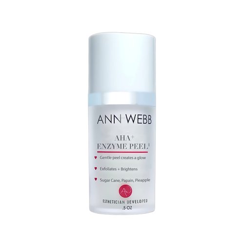 Ann Webb AHA Enzyme Mask/Peel - All Natural, Gentle Fruit Enzyme Peel to Brighten Complexion and Exfoliate Skin - Packed full of Fruit Enzymes - Leaves your skin with a Natural Glow (.5oz)