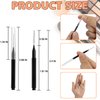 100 Pcs Micro Eyebrow Brush with Cap, Brow Lamination Brush Eyelash Brow Brush Removing Lash Filler, Eyebrow Spoolie Lash Comb Lift Tools for Eyebrows and Eyelashes Extensions Brow Lamination(Black)