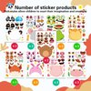 27 Sheets Animal Stickers for Kids, Make-a-face Sticker Sheets Make Your Own Animal Mix and Match Sticker Sheets, Stickers for Kids Classroom, Kids Party Favor Supplies Birthday Craft