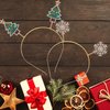 YAHPERN Christmas Headbands for Women Xmas Tree Reindeer Hairbands Happy New Year Snowflake Hairbands Holiday Gifts
