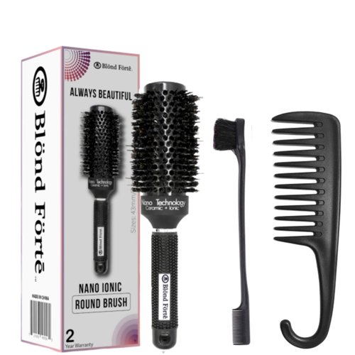1.8 Inch (43mm)- Round Hair Brush for Blow Drying &amp; Styling Nano Technology Ceramic Ionic - Premi...