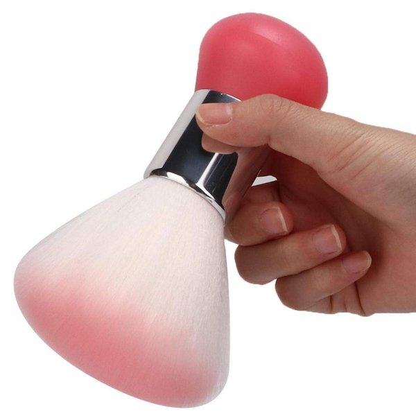 Uxsiya Broken Hair Brush Neck Duster Brush Soft Barber Broken Hair Sweep Brush for Salon Barber Shop(pink)