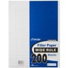 Top Flight Filler Paper, 8.5 x 11 Inches, Wide Rule, 200 Sheets (12803) White