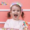 Acenail Light Up Happy Birthday Headband LED Birthday Crown Glowing Birthday Hair Hoop Birthday Party Props Decorations Birthday Gifts Birthday Hair Accessories for Adult Kids (B)