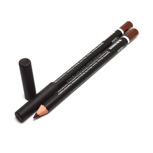 She Makeup 2pcs x WP24 AUBURN WaterProof Eye & Lip Liner Pencil Eyeliner Lipliner 0.04 oz 1.2g + Zipper Bag, Aubrun Brown, Full Size