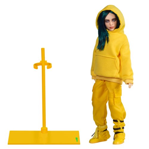 BANDAI Billie Eilish 10.5" Collectible Figure Bad Guy Doll Toy with Music Video Inspired Clothes and Set Backdrop