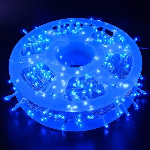 MYGOTO LED String Lights, 165FT 500LED 30V Plug in Waterproof String Lights with 8 Modes for Indoor and Outdoor Party Wedding Home Patio Lawn Garden Supplies (Blue)