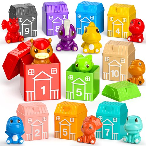 TEMI Learning Toy for Toddlers 1 2 3 Year Old, Educational Toys for Toddler Boys Age 12-18 Months, Christmas Birthday Gifts for 1 2 3 Year Old Boy Girl, Learning Dinosaur Toy for Kids 2-4