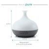 InvisiPure Drop Aromatherapy Essential Oil Diffuser - Whisper Quiet Ultrasonic Cool Mist Humidifier for Kids, Home, Bathroom, Bedroom - Long Lasting Electric Oil Diffuser