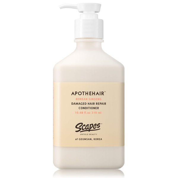 SCAPES UNTOLD BEAUTY] Apothehair ::Korean Ginseng:: Damaged Hair Repair Conditioner, 10.48 fl.oz/310 ml ::Made in KOREA:: K-Beauty