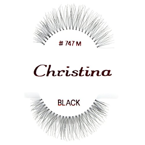 12packs Eyelashes - #747M Christina 100% Human Hair Fake Eyelashes
