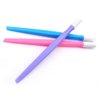 6pcs Professional Plastic Handle Hard Rubber Tipped Nail Art Tool Cuticle Pusher Cleaner(Random Color)