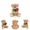 Bakalizoo 12'' Stuffed Teddy Bear Dolls with Rose, Soft Plush Animal Toys for Valentine's Day Her/Girlfriend Lover Mom Kids Gifts