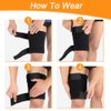 Thigh Support Brace, Hamstring Wrap Compression Sleeve with Anti-Slip Strip Support Thigh Quad Sprains, Tendonitis, Strains, Pulled Muscle Injury Rehab and Recovery, Fits Men and Women (Black)