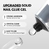 GAOY Solid Nail Glue Gel for Nail Tips, 30g Solid Nail Gel, Strong Solid Nail Glue for Press Ons, Fake Nail Tips and Acrylic Nail Tips, UV Light Cure