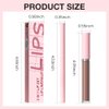 evpct Retractable 1Pcs Lip Liner Pencils and 1 Pcs Lip Gloss Makeup Set for Shaping & Sculpting Lips, Brown Long-Lasting Waterproof Longwear Matte Rich Lip Colors Liner Crayon Liquid Lipstick 05#