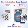 The Original Wizard Cards Game and Card Holder for Playing Cards (4-Pack) - Classic Card Game for Vacations and Game Nights with Hands-Free Cards Holder for Seniors - Wizard Scoring Sheets