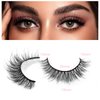 14 Pairs 6D False Eyelashes Fluffy Faux Mink D Curl Volume 17mm Fake Lashes Wispy Fluffy Natural Look Eye Lashes Strip Pack