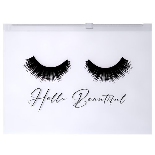 BRAWNA 60 Pck Lash Extension Aftercare Bags - Eyelash Makeup Bags - Cosmetic Bags - Eyelash Extension KIt Supplies Set - Lipstick Travel Pouch - Cute Lip Gloss Bags - size 6x8