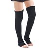 Leotruny Women's Winter Over Knee High Footless Socks Knit Leg Warmers (Black)