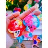 HOZKEAP 24 Packs Bulk Mushroom Mini pop Fidget Keychain, Gifts for Boys and Girls Kids, Birthday Party Favors Supplies Classroom student Prize