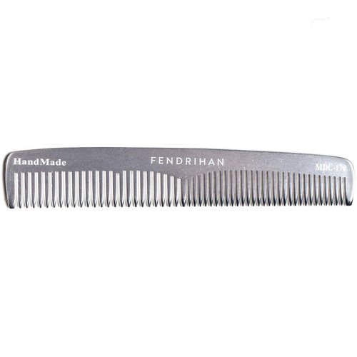 Fendrihan Sturdy Metal Double Tooth Barber Grooming Comb (6.6 Inches)