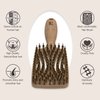 Yao Boar Bristle Hair Brush for Women Men Kids, Detangle Ventilated Hair Brush for Thick Curly Thin Long Short Dry Hair to Makes Hair Shiny and Improves Hair Texture