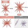 Wrbin 8 Pcs Rose Gold Star Balloons, 27/22 inch One-Piece Explosion Foil Balloons for Birthday, Baby Shower, Wedding, Valentine's Day, Anniversary, Graduation Party Decorations(Rose Gold)