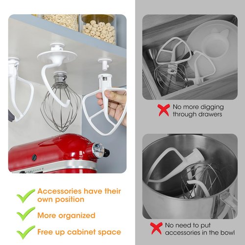 Aieve Stand Mixer Attachment Holders Compatible with Kitchenaid Mixer Accessories(4 Pack)