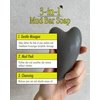 BRMUD Relief Mud Gua Sha Mud Bar Soap - Mud Mask Massager Cleansing Bar for Face and Body - V Line Lifting, Sebum Cleansing, Moisturizing - Shea Butter, Panthenol, Jojoba Seed Oil, 2.99 oz.