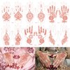 Henna Tattoo Stickers Brown Waterproof temporary hand tattoo stickers Henna Tattoo For Women Wedding Party Festivals, & Parties Decoration
